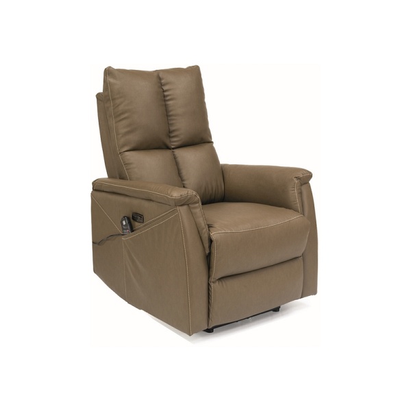 Fotel rozkładany NEPTUN m (funkcja masażu) skóra synt. oliwka buffalo 10 - Signal